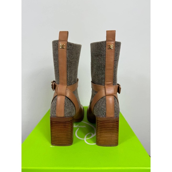 Sam Edelman Marci Sock Bootie In Lt Cuoio Brown Leather Size 6.5 - Picture 6 of 9